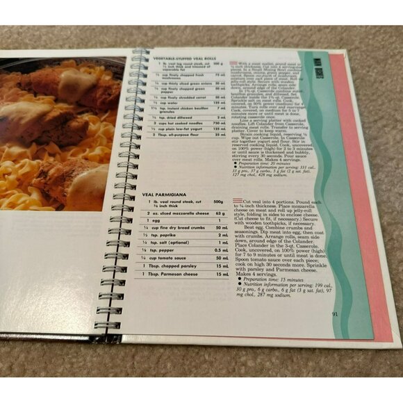 Tupperwave Stack Cooked Meals Microwave Cooker Cookbook Recipe Book Hardback 90s - Picture 3 of 6
